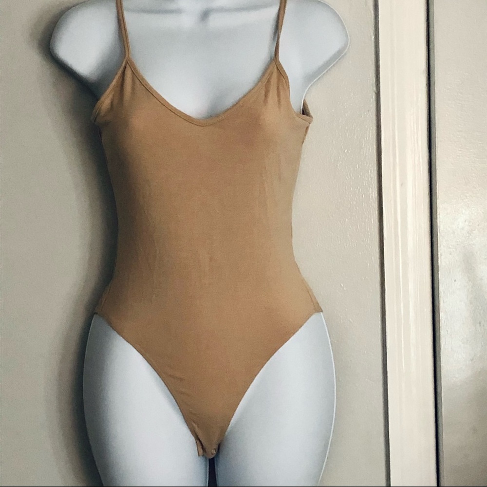 Tan Strappy Bodysuit